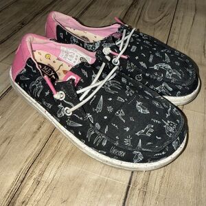 Hey Dude Wendy Youth Unicorn Girls Slip On Shoes Size 1 Youth